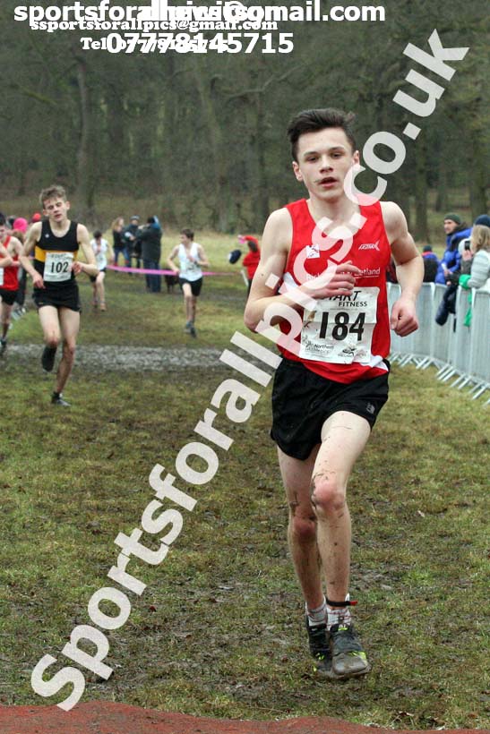 Boys under-15s, 2018 Northern Cross Country Champs., Harewood House, Leeds. Photo: David T. Hewitson/Sports for All Pics
